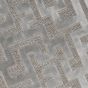 Maze Panelled Geometric Cushion in Silver Grey