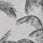 Miami A444 Indoor Outdoor Palm Leaf Rug in Cream Black