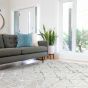 Aurora Lattice AU11 Geometric Rugs in Metallic Silver Beige