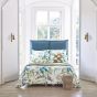Kanoko Embroidered Cushion by Zoffany in Green Stone