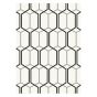 Patio Geometric PAT08 Hexagon Outdoor Rugs in Ivory White