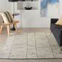 Colorado CLR01 Linear Wool Rugs by Nourison in Grey White