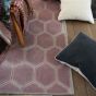 Manipur Geometric Runner Rug in Amethyst Purple By Designers Guild
