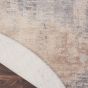 Rustic Textures RUS02 Abstract Circle Rugs in Beige Grey