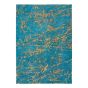 Louis De Poortere Modern Abstract Mad Men Stellar Rugs 9218 in Lightning Turquoise