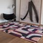 Louis De Poortere Geometric Nuance Module Rugs 9209 in Pink Rohe