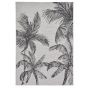 Miami A444 Indoor Outdoor Palm Leaf Rug in Cream Black