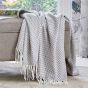 Arya Woven Throw by Laura Ashley in Steel Grey