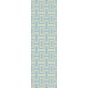 Intaglio Geometric Wool Runner Rugs 37201 Blue by Wedgwood