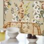 Hollyhocks Wallpaper 217034 by Sanderson in Gold Metallic Tan