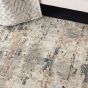 Quarry QUA01 Abstract Distressed Rugs in Beige Grey by Nourison