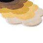 Optical Flower Wool Rugs 061206 in Dandelion By Designer Orla Kiely
