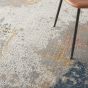 Rustic Textures RUS13 Abstract Rugs in Grey Blue