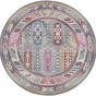 Vintage Kashan Traditional Circle Rugs VKA06 by Nourison in Grey Multi