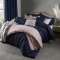 Lazy Linen Bedding Plain Navy Blue Duvet Cover and Pillowcase