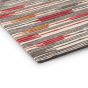 Ishi Striped Runner Rugs 146000 by Sanderson in Red Charcoal