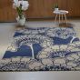 Japanese Floral Rugs 039708 in Midnight by Florence Broadhurst