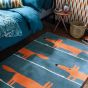 Scion Mr Fox Rugs 25318 Denim