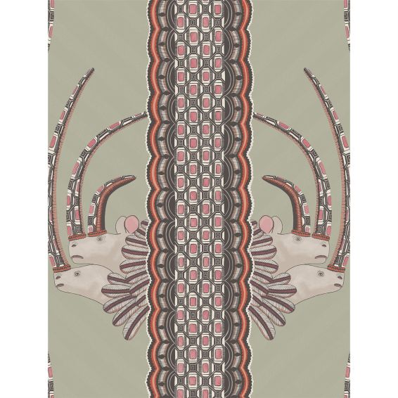 Jabu Wallpaper 3017 by Cole & Son in Soft Olive Green