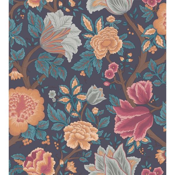 Midsummer Bloom Wallpaper 116 4014 by Cole & Son in Burnt Orange Rose and Petrol