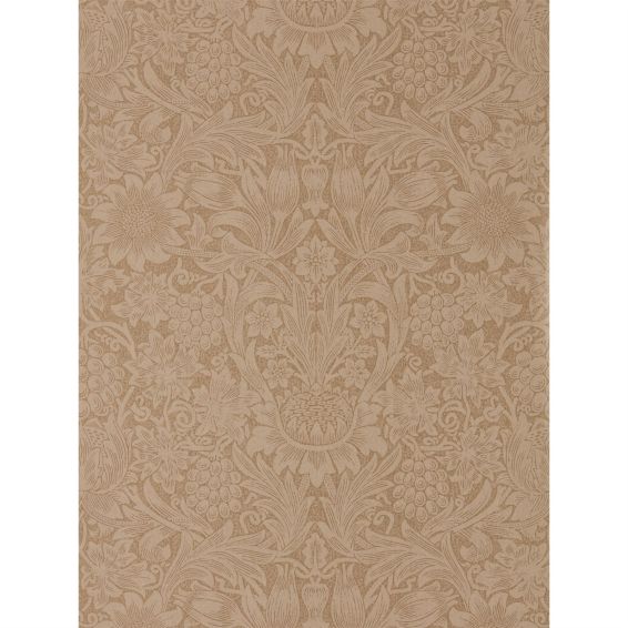 Pure Sunflower Wallpaper 216046 by Morris & Co in Copper Russet