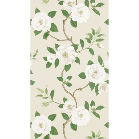 Christabel Wallpaper 213380 by Sanderson in Ivory Cream Yellow