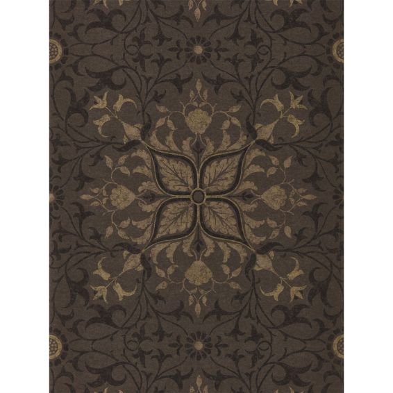 Pure Net Ceiling Wallpaper 216036 by Morris & Co in Charcoal Gold