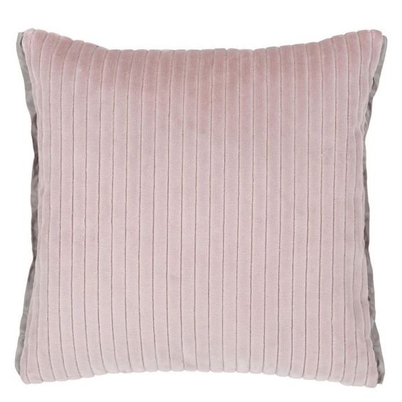 Designers Guild Cassia Cord Velvet Cushion in Rose Pink