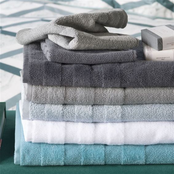 Coniston Cotton Towels By Designers Guild in Turquoise Blue