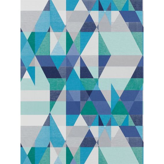 Axis Wallpaper 110833 by Scion in Sapphire Turquoise Slate