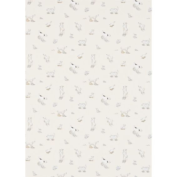 Dogs in Clogs Wallpaper 214014 by Sanderson in Vanilla White