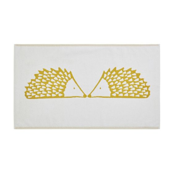 Spike Hedgehog Cotton Bath Mats By Scion in Mustard Yellow