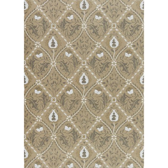 Pure Trellis Wallpaper 216529 by Morris & Co in Gold Yellow