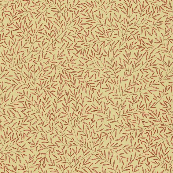 Lily Leaf Wallpaper 101 by Morris & Co in Red