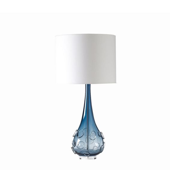 Sebastian Crystal Glass Lamp by William Yeoward in Midnight Blue