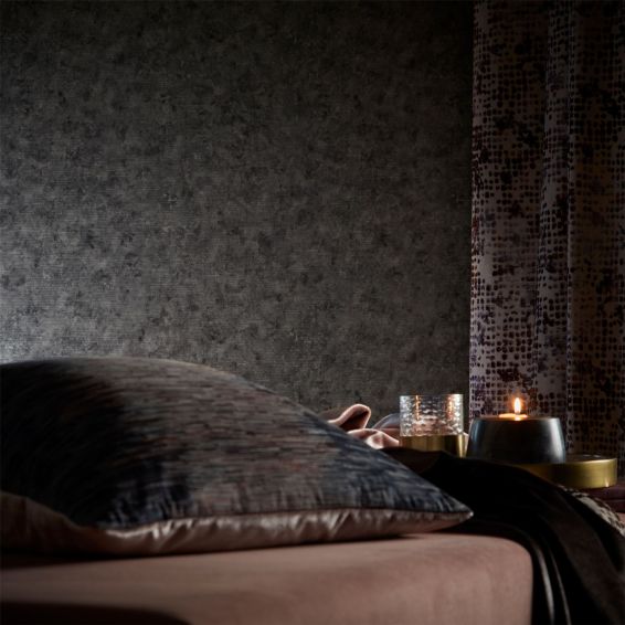 Impression Wallpaper W0152 01 by Clarke and Clarke in Charcoal Grey