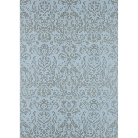 Brocatello Wallpaper 312111 by Zoffany in Stockholm Blue