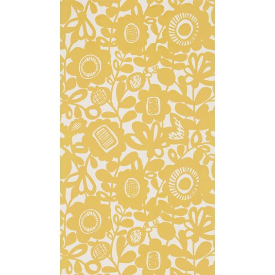 Kukkia Floral Wallpaper 111512 by Scion in Sunshine Yellow