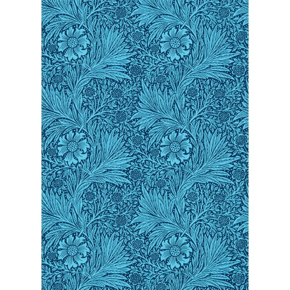 Marigold Wallpaper 216954 by Morris & Co in Navy Blue