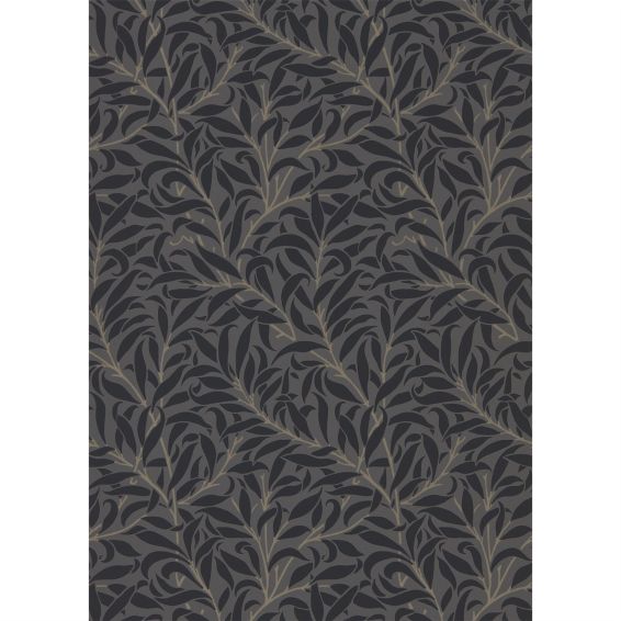 Pure Willow Bough Wallpaper 216026 by Morris & Co in Charcoal Black