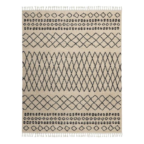 Moroccan Shaggy Rugs by Nourison MRS02 in Cream