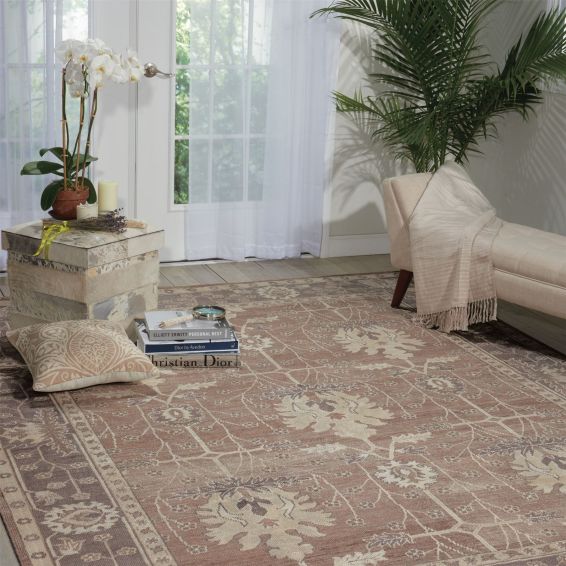 Aldora ALD03 Traditional Bordered Rugs in Oplgy by Nourison