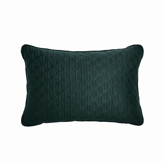 T Quilted Geometric Cushion by Ted Baker in Forest Green