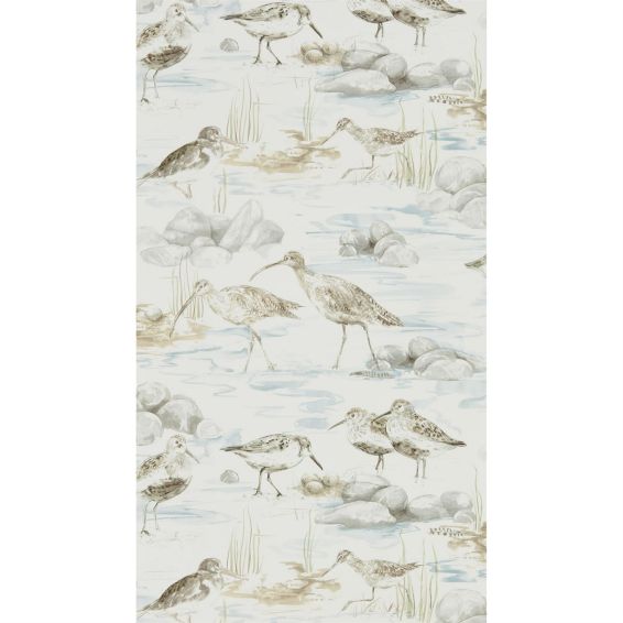 Estuary Birds Wallpaper 216492 by Sanderson in Blue Grey