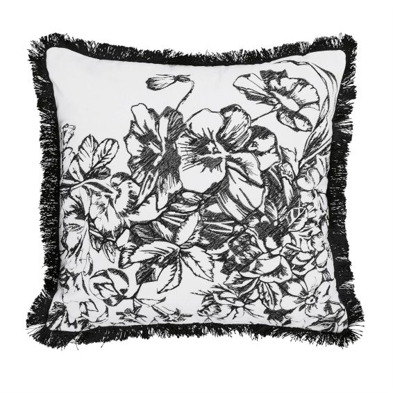 Elegance Floral Cushion by Ted Baker in Black
