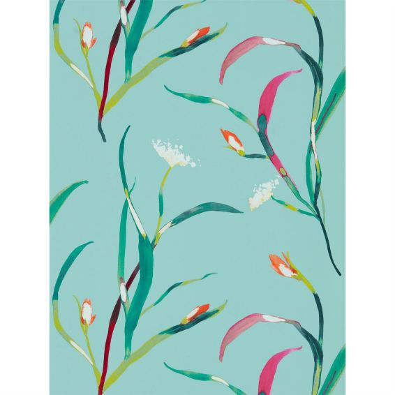Saona Wallpaper 111755 by Harlequin in Lagoon Blue Zest