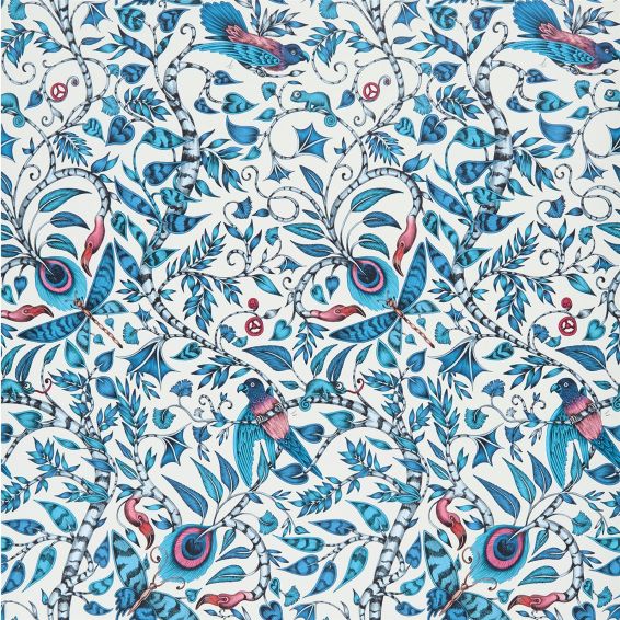 Rousseau Wallpaper W0104 01 by Emma J Shipley in Blue