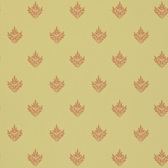 Pearwood Wallpaper 106 by Morris & Co in Russet Honeycomb