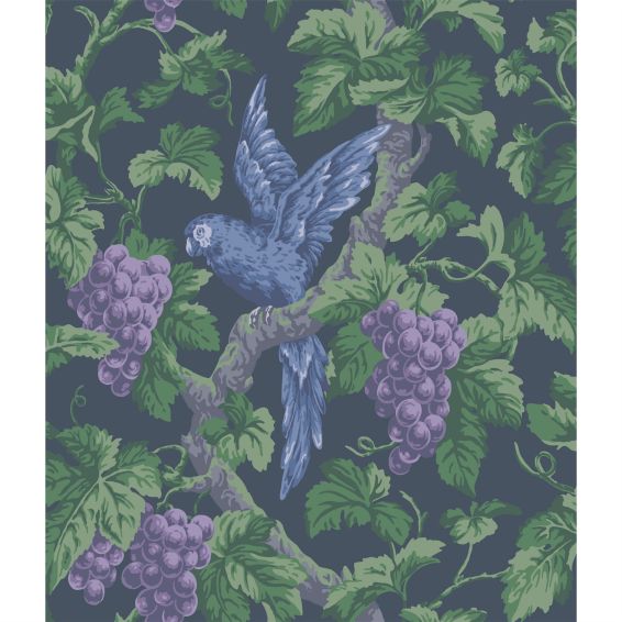 Woodvale Orchard Wallpaper 116 5019 by Cole & Son in Violet Purple and Forest Green