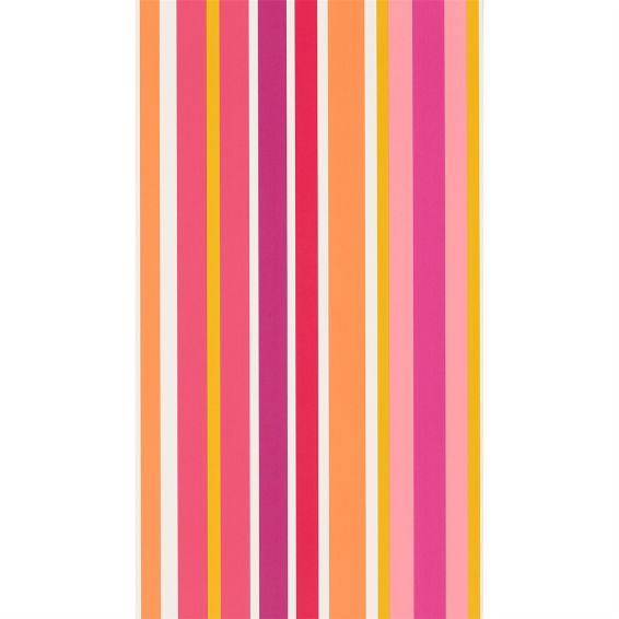 Jelly Tot Stripe Wallpaper 111265 by Scion in Raspberry Blancmange White
